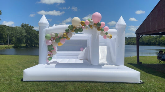 White event bounce house 3-In-One