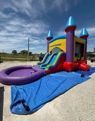 Castle Combo Bounce House with Dual Slides