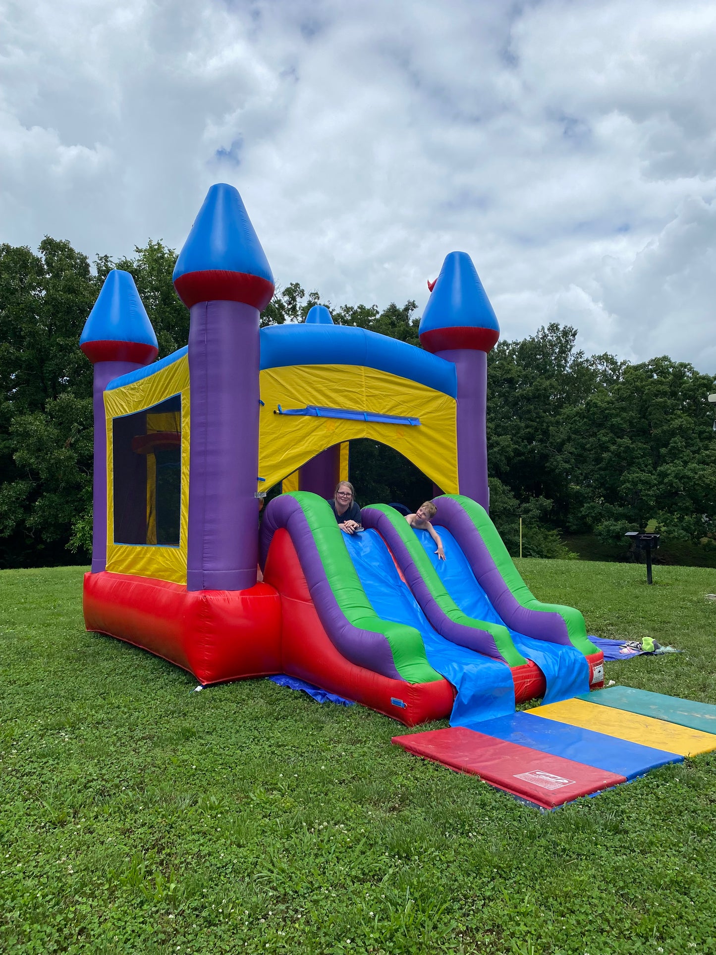 Castle Combo Bounce House with Dual Slides