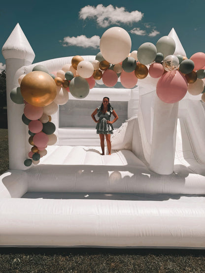 White event bounce house 3-In-One